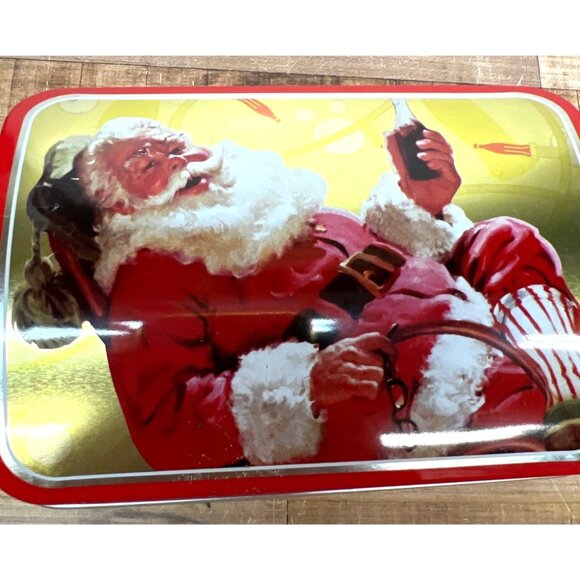 Vintage Coca-Cola Santa Claus Collectors Tin Storage Container - Picture 5 of 9